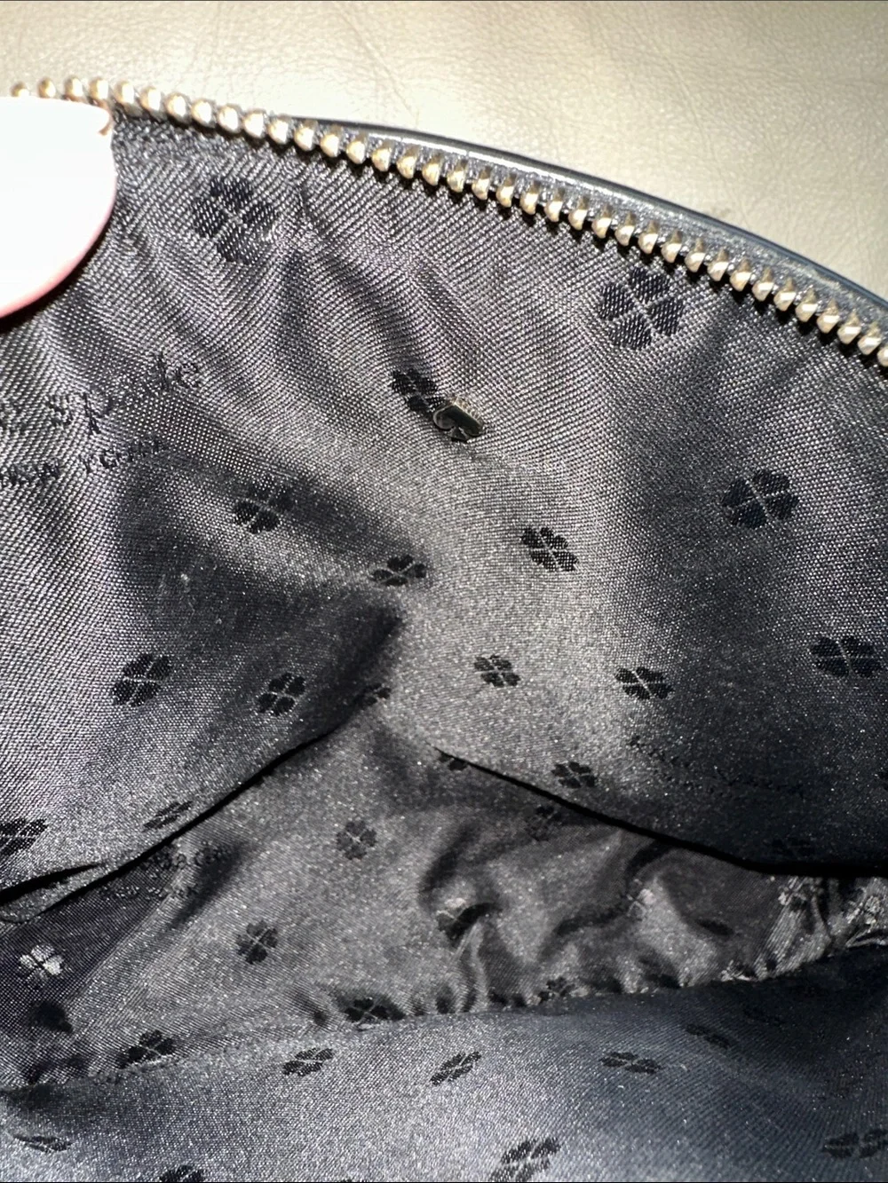 kate spade Black and Metallic silverPolka Dot Crossbody with Gold Chain ♠️
